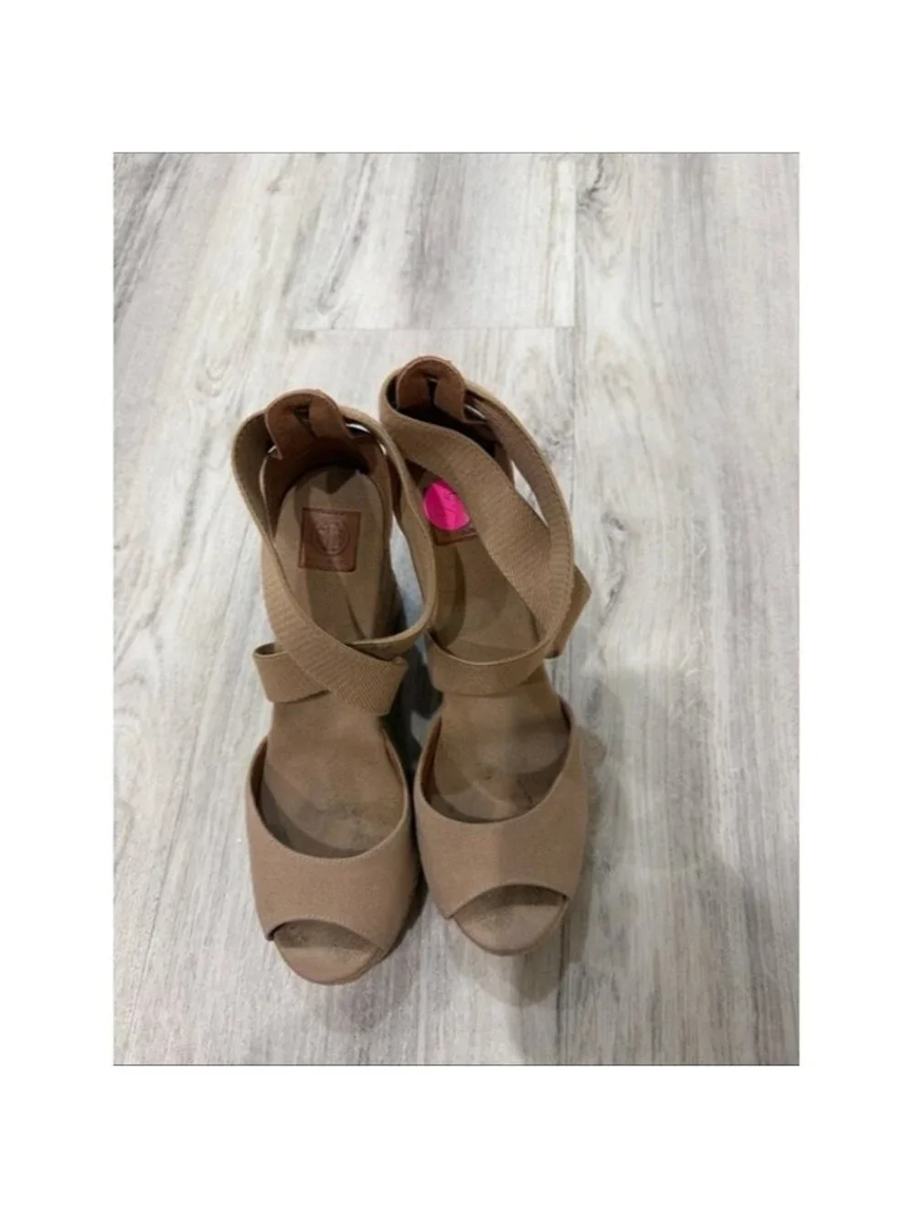 TORY Burch Wedge Espadrille Sandals in Taupe size 9.5